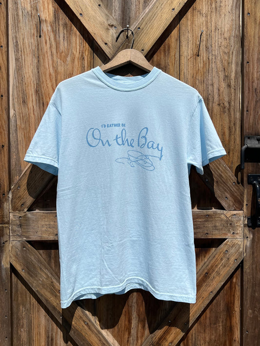 On the Bay Tee - Washed Blue