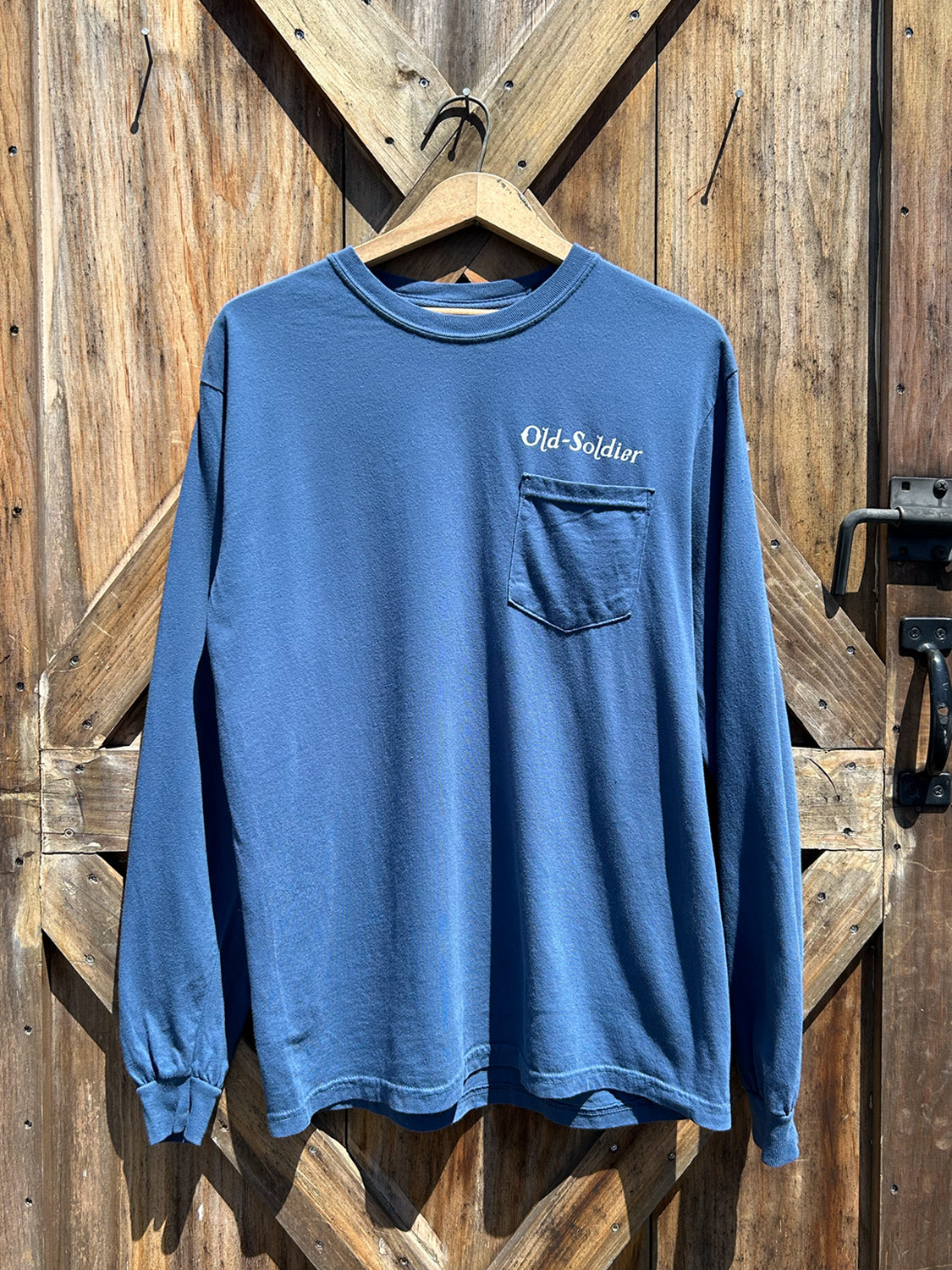 Boat & Motor Long Sleeve Pocket Tee - Marine Blue