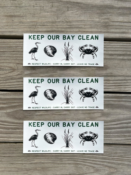 Keep Our Bay Clean Sticker - 3 Pack