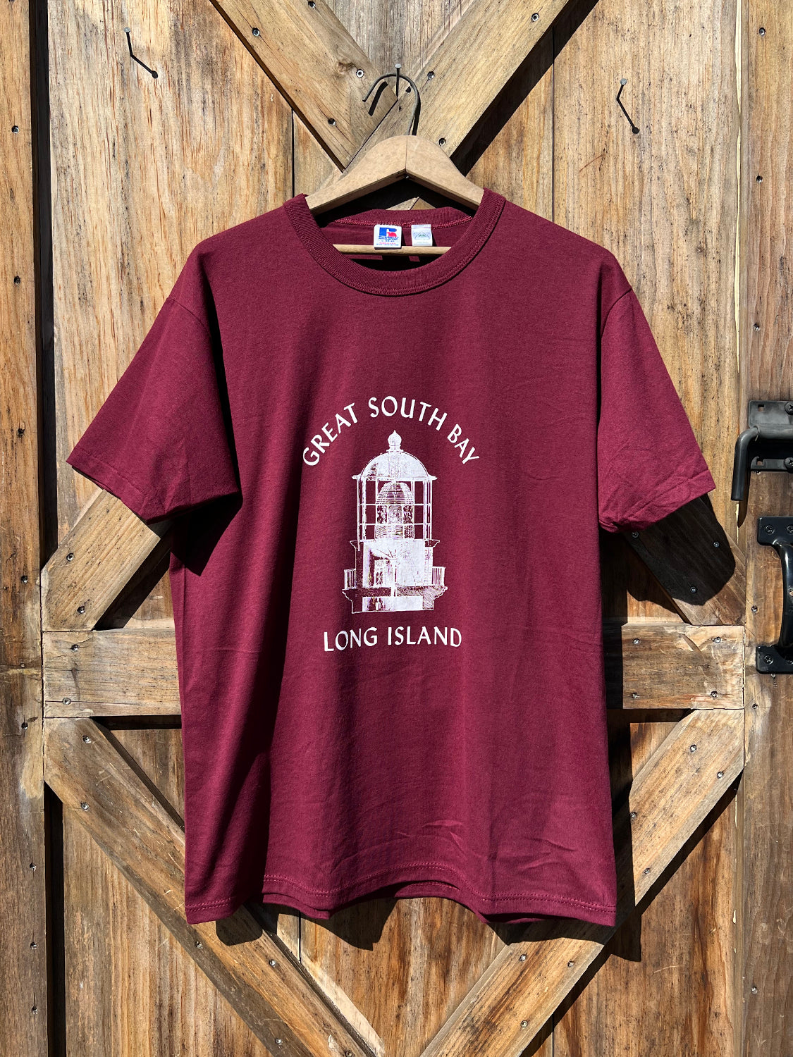 Light Keeper's Tee - Upcycled - Maroon - Large