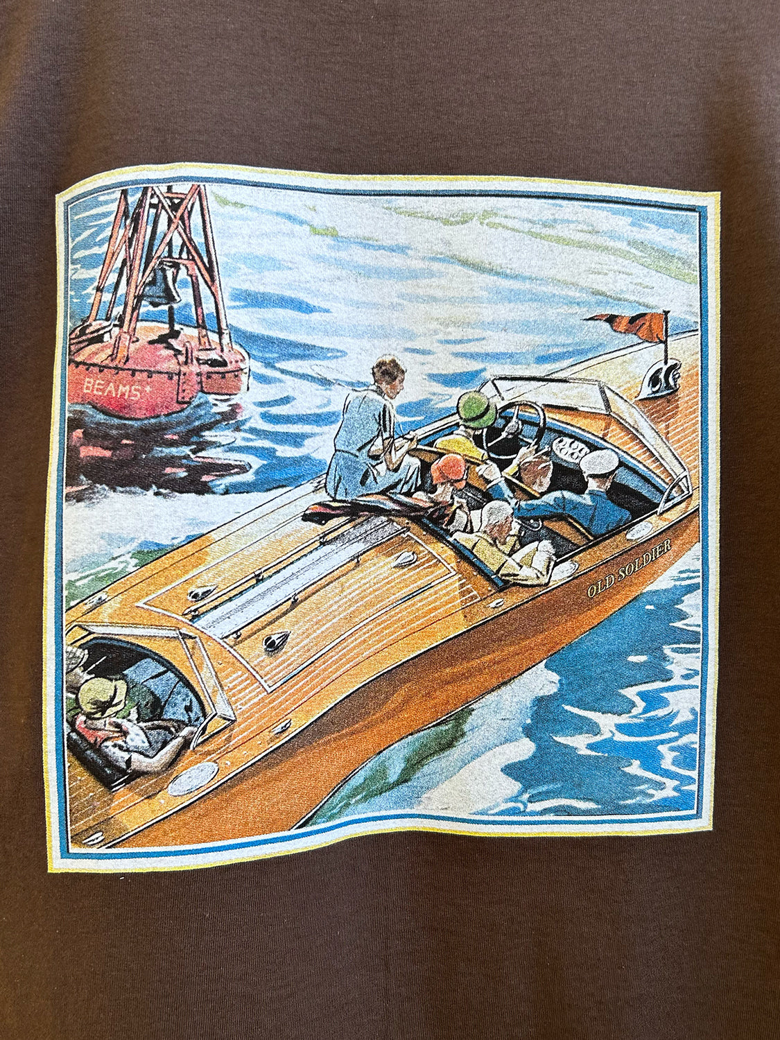 MotorBoating Pocket Tee - Brown