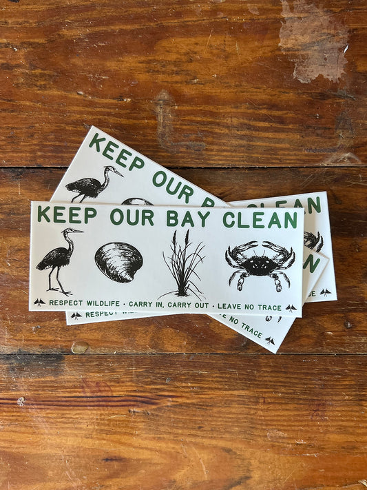KEEP OUR BAY CLEAN Stickers - 3 Pack