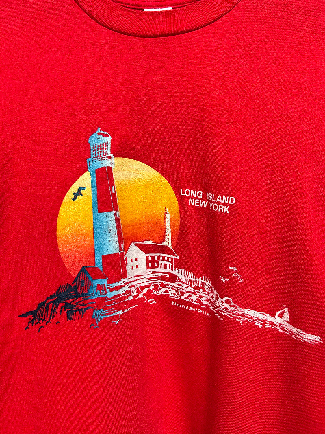 Montauk Lighthouse Long Sleeve Tee - 1990s