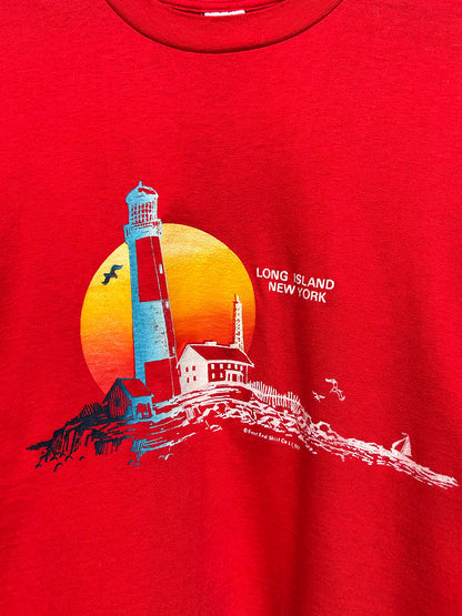 Montauk Lighthouse Long Sleeve Tee - 1990s