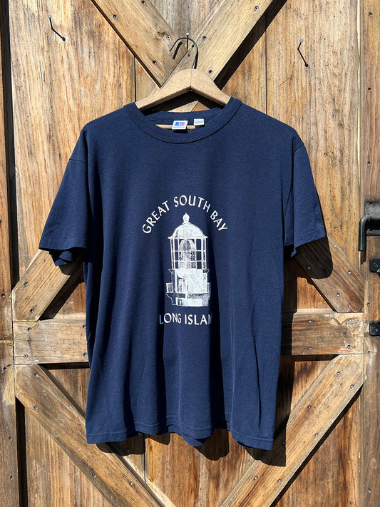 Light Keeper's Tee - Upcycled - Navy 4 - Large