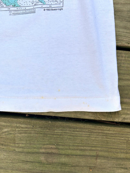 New York Harbor Map Tee - 1993