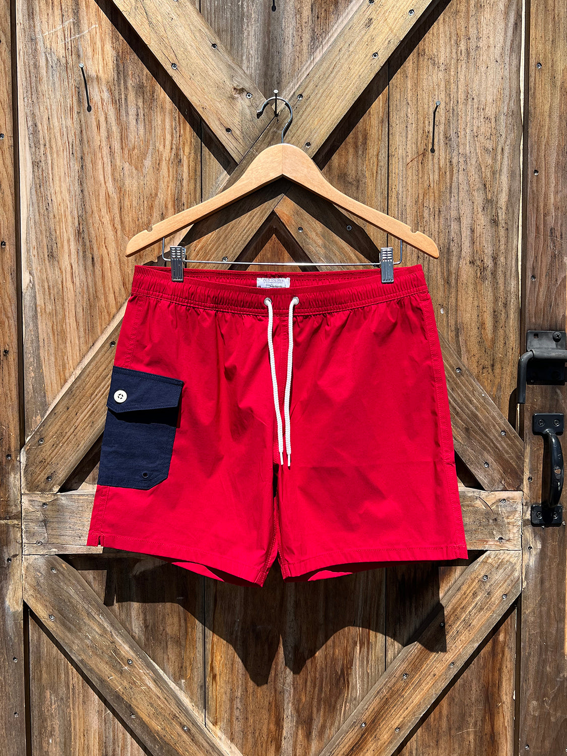 OLD SOLDIER x J. CREW - Deck Crew Boat Shorts - Lifeguard Red