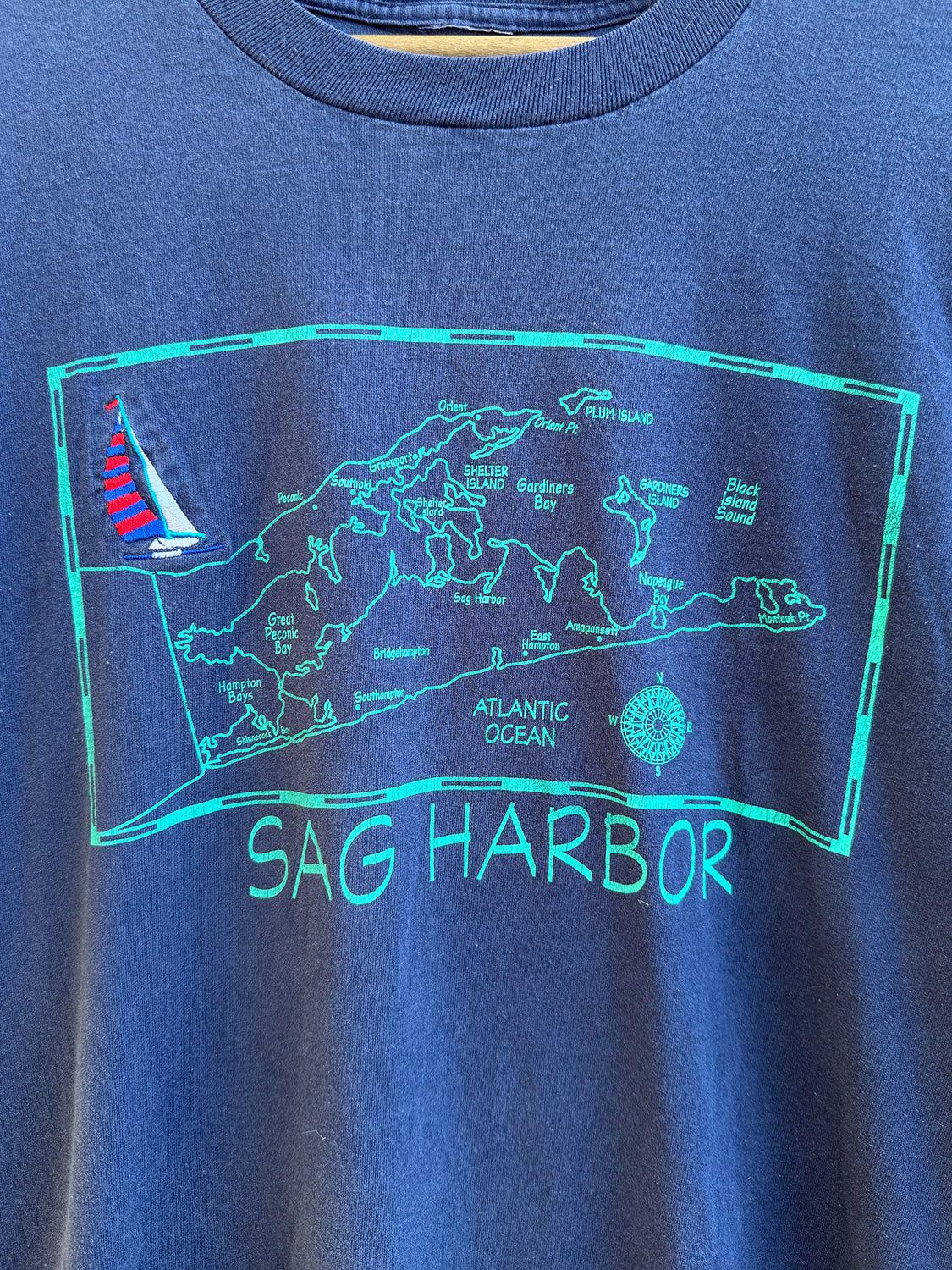 Sag Harbor Tee Map - 1990s