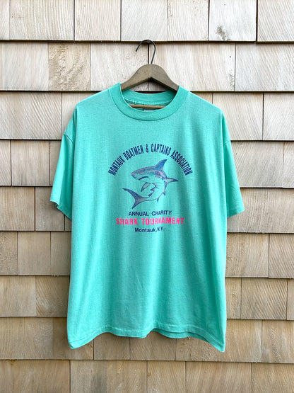 Montauk Boatmen & Captains Association Shark Tournament Tee - 1980s