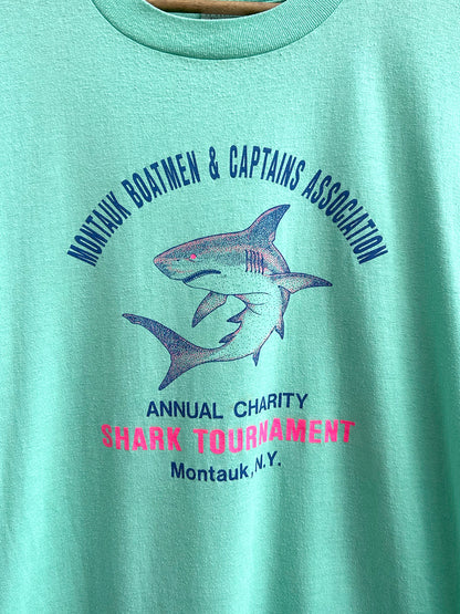 Montauk Boatmen & Captains Association Shark Tournament Tee - 1980s