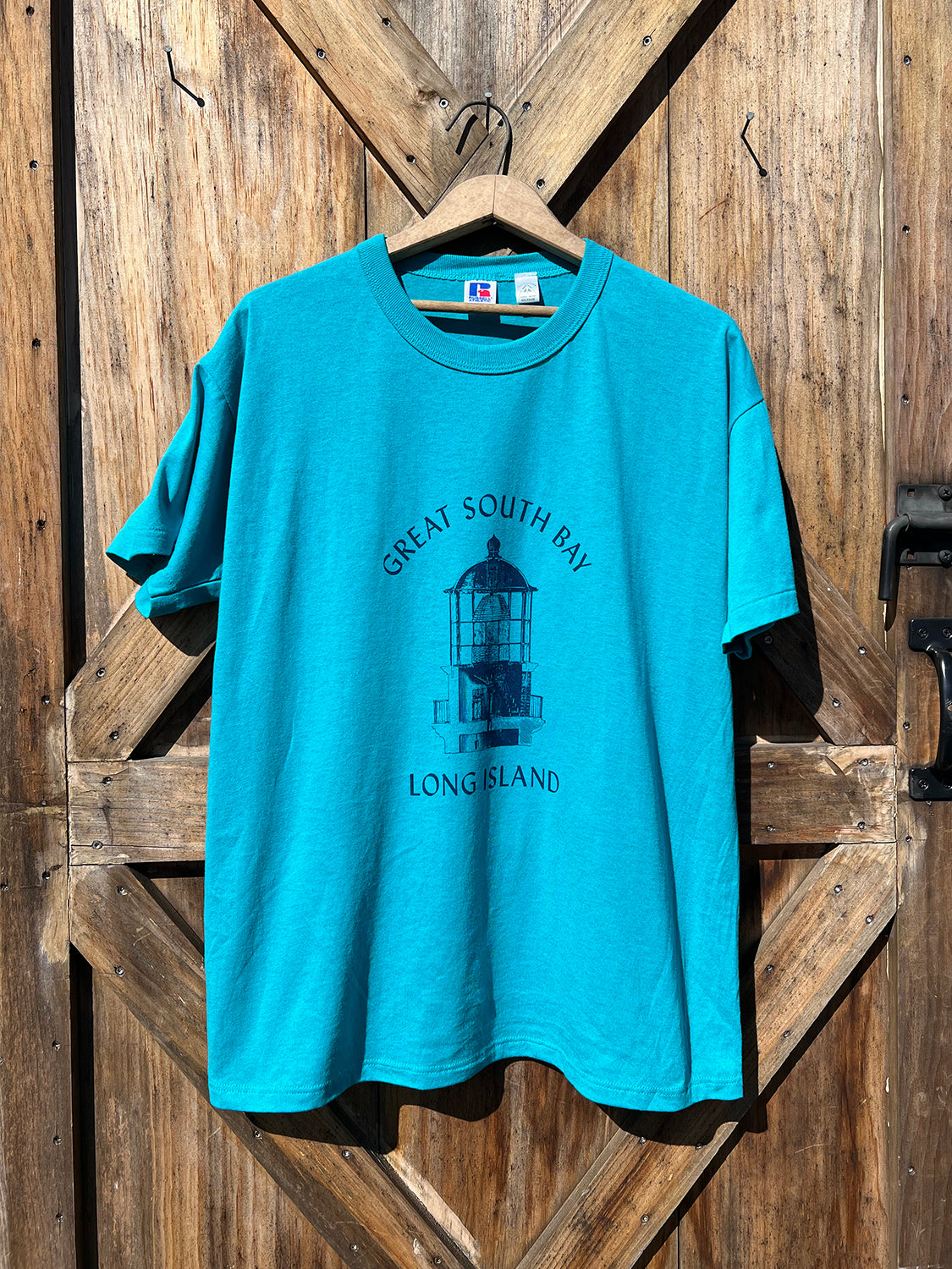 Light Keeper's Tee - Upcycled - Teal - Large